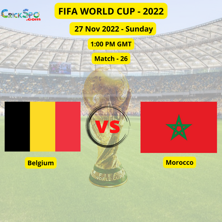 Belgium vs morocco crickspo