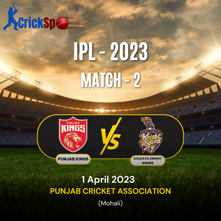 PBKS vs KKR IPL 2023 Match 2, Live Score, Match Prediction