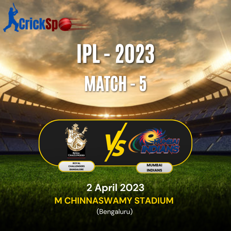 RCB vs MI IPL 2023 live score, Match prediction who will win